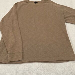 Banana Republic light brown waffle weave shirt top xxl